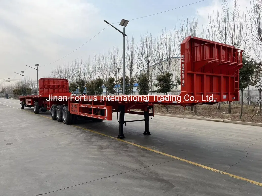 Multi Funtion Flat Bed Skeleton Bulk Cement Cargo Low Bed LPG Fuel Oil Tank Tipper Dumper Dump 60ton 75ton 100ton Full Semi Trailer