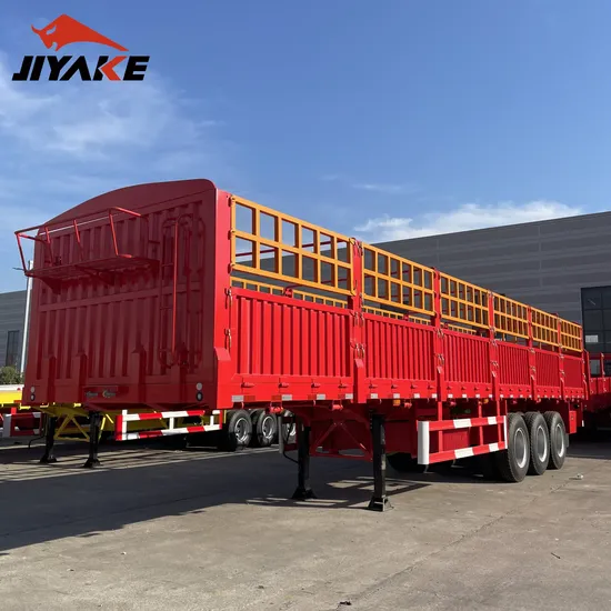 40FT Drop Side Wall Sidewall Board Bulk Fence Palo Van Tenda Box Drop Dump Ribaltabile Trasporto Flatbed Container Camion da carico pesante Semirimorchio in vendita