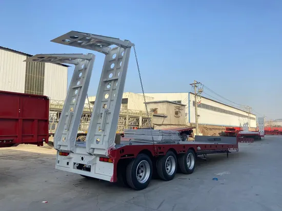 Domi Factory 3 Asse 40t 50t 60t 100t Dimensioni del rimorchio per semirimorchi a pianale ribassato a collo di cigno Lowboy